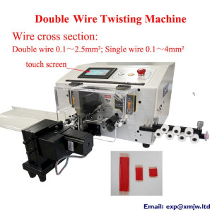 SWT508-NX2/S Electric Double Wire Twisting Machine 350W Automatic Touch Screen Stripping Cable Peeling 0.1～4mm² Cutting Stripper
