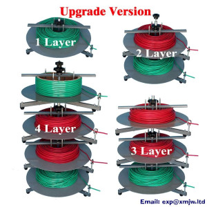 Upgrade 1 to 4 Layer Rotary Wires Feeder Tools Rotating Disc Cable Coil Feeding Machine for Wires Stripping Cutting Machine