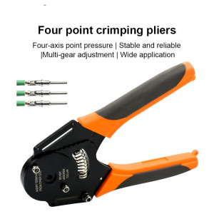 Small Portable Handheld Aviation Plug Pin Crimping Pliers Test Probe Male and Female Needle Four-core Connector Crimping Pliers