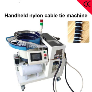 Holdheld nylon cable tie machine PCL touch screen control electrical wire harness nylone belt binding machine