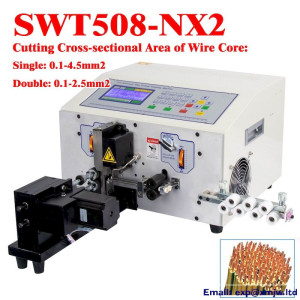 SWT508NX2 0.1-4.5mm2 Automatic Computer Wire Stripper Twisting Peeling Stripping Cutting Machine Cable Twister Cutter 220V 110V