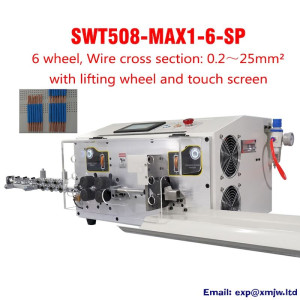 SWT508MAX-6/SP 25mm² Wire Stripper with Lifting Wheel Computer Automatic Stripping Machine 6 Wheels Drive for Peeling Cutting