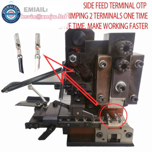 Customized Side Feed OTP Terminal Crimping Applicator Punching 2 Terminals One Time Twins Lines Crimping Double terminals Crimp