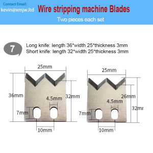 36*25*3mm 32*25*3mm Cable Strip Blades Die for Automatic Double Wire Peeling Machine