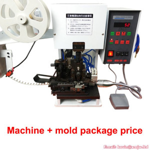 Pneumatic Semi automatic wire cutting stripping crimping machine for side feed horizontal terminal chain Package