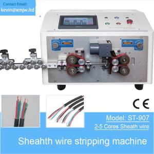 OD 1-6mm Sheathed Wire Stripping Fully Automatic Data Cable Cut and Strip Machine wheels drive