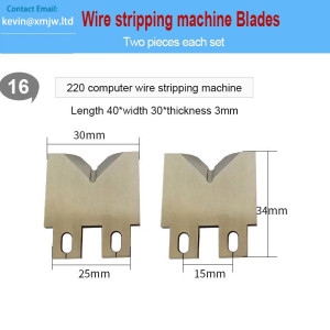 Two Pieces Each Set Wire Strip Machine Blades 40*30*3mm Knife Die