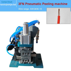 Semi Automatic 3F/4F Pneumatic Wire Ends Stripping Machine AWG#32-16 wire head peeling with twisted