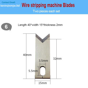Tungsten Steel Wire Peeling Machine Knives Die Two Pieces One Set Cable Strip Blades 40*15*2mm