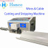 HS-BY01-2 Automatic Wires   Cable Cutting and Stripping Machine 2 Lines 4 Wheels Drive Wire Range 0.25 mm²-2.5 mm²
