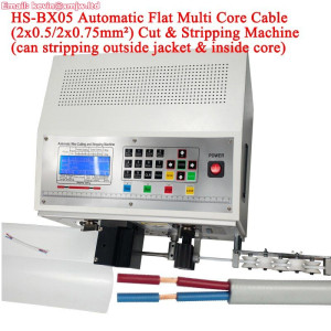 BX05 Multi-core cable wire oval flat jacket stripping machine multi core wires cutting stripping separating machine