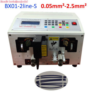 HS-BX01 2 Line for Small Wire 0.05-2.5mm2 Automatic Wire Stripper Machine Cable Cutting Machine Wire Cut Stripping Machine