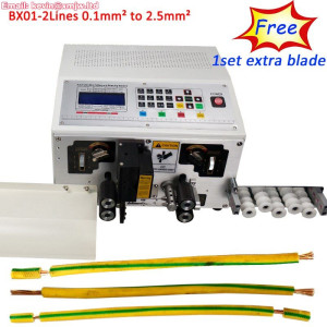 HS-BX01 2 Line computer Auto Wire Stripper Machine Cable Cutting Machine Automatic Wire Cut Stripping Machine