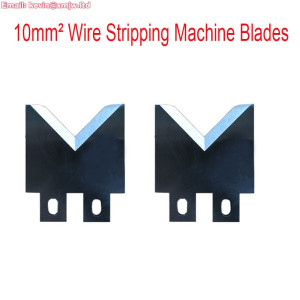2pcs/set High Speed Steel Material Cutter Blade Knife for 10mm Square Wire Stripping Machine Cut and Strip
