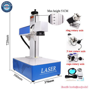 Fiber Laser Marking Machine Raycus 70W 50W 30W 20W MAX Stainless Steel Engraver Metal Business Cards Cutting Silver Rotary Axis