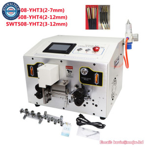 2-13mm SWT508-YHT Round Sheath Inner and Outer Double Layer Wire Stripping Peeling Machine Automatic Cable Cutting Stripper