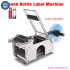 Semi Automatic Round Bottle Label Machine Plastic Labeling Sticker Dispenser 120W Adjustable Applicator Stainless Steel