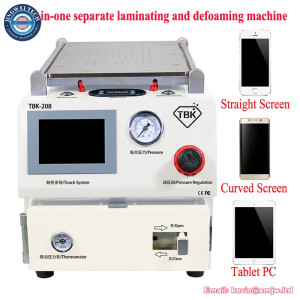 TBK-208 3 In 1 Touch Screen Separation Laminating And Defoaming Machine Curved Straight Tablet PC Screen OCA 14 Inch Separator