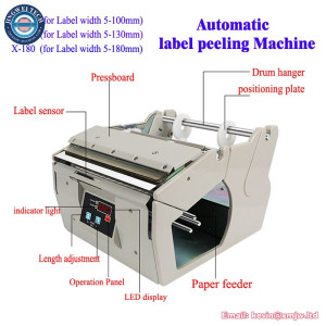 5-180mm Automatic Label Sticker Dispenser X-100 X-130X-180 Self-adhesive Electronic Peeling Machine Bar Codes Stripping Device