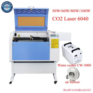 DSP Offline CO2 Laser Engraving Cutting Machine 6040 100W 80W 60W 50W with Water Cooler For Acrylic Wood Plastic Textile Fabric