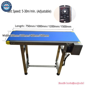 Automatic Electrical Industrial Food Grade Conveyor Belt Machine Width 200-500mm Length 750-1500mm Steel Adjustable Guardrail