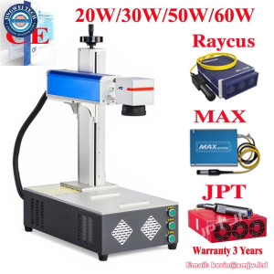 60W JPT Desktop Fiber Laser Marking Machine High-Precision Metal Nameplate Stainless Steel Mark Engraver Rayus Max 20W 30W 50W