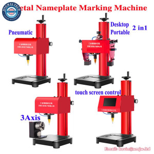 Touch Screen Portable Metal Nameplate Marking Machine 3 Axis Electric Pneumatic Lettering Signage Mark for Frame Chassis Plotter