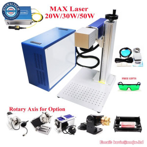20W 30W 50W MAX Fiber Laser Marking Machine High-Precision Metal Nameplate Ring Engraver Portable Engraving Industrial Desktop