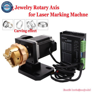 Fiber Laser Carving Marking Machine Rotary Axis Chuck for Ring Bracelet Jewelry Engraving Rotation Copper Clamp Jig MC542 Drive