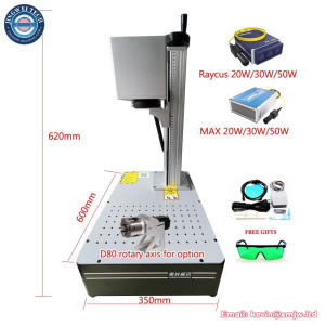 Laser Marking Machine Raycus 50W 30W 20W EZCAD Fiber Laser Stainless Steel Jewelry Engraver Gold Silver Metal Cutting Engraving