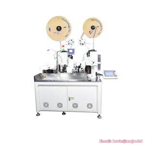 new energy wire harness processing automatic double-head single-thread heat shrinkable tube cold-press terminal crimping machine